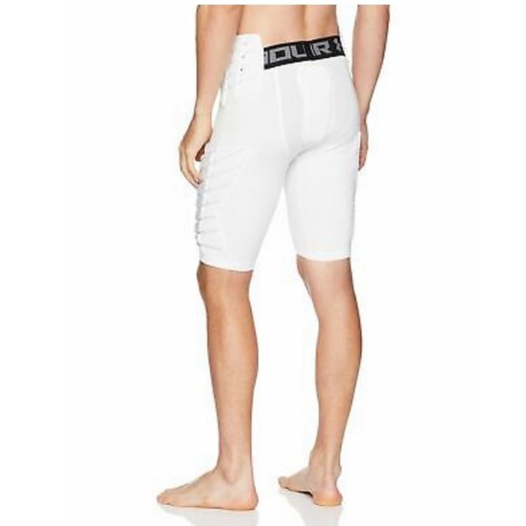 Under Armour Pad Girdle White Compression Short Men's Size XXL 1305353 100 - Picture 2 of 4